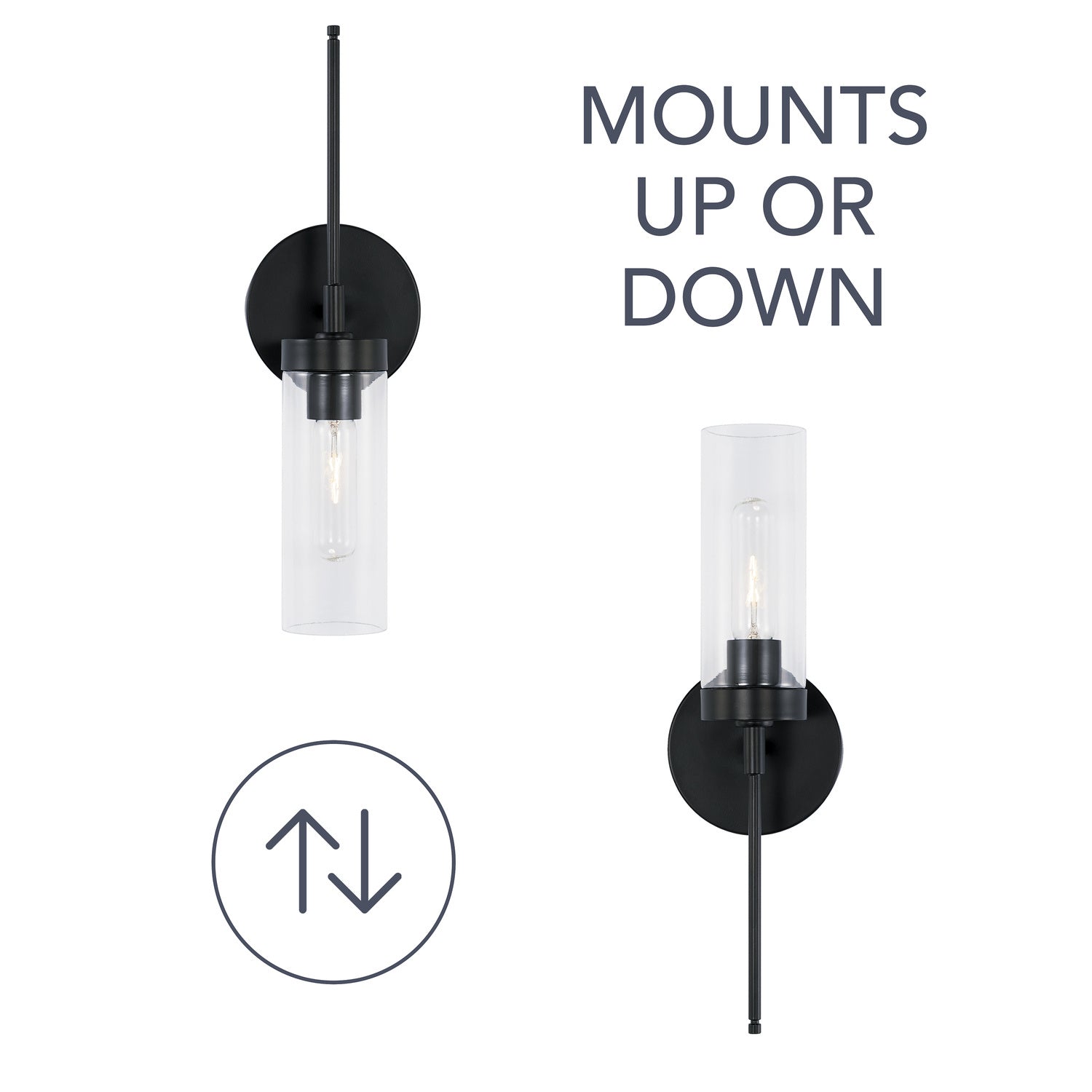 Capital Lighting - AA1016MB - One Light Wall Sconce - Riley - Matte Black