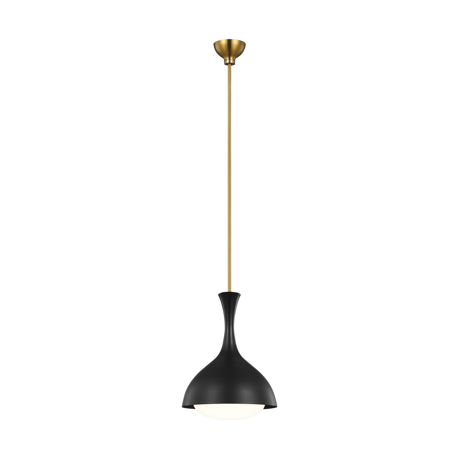 Visual Comfort Studio - AEP1011BBSMBK - One Light Pendant - Lucerne - Midnight Black and Burnished Brass