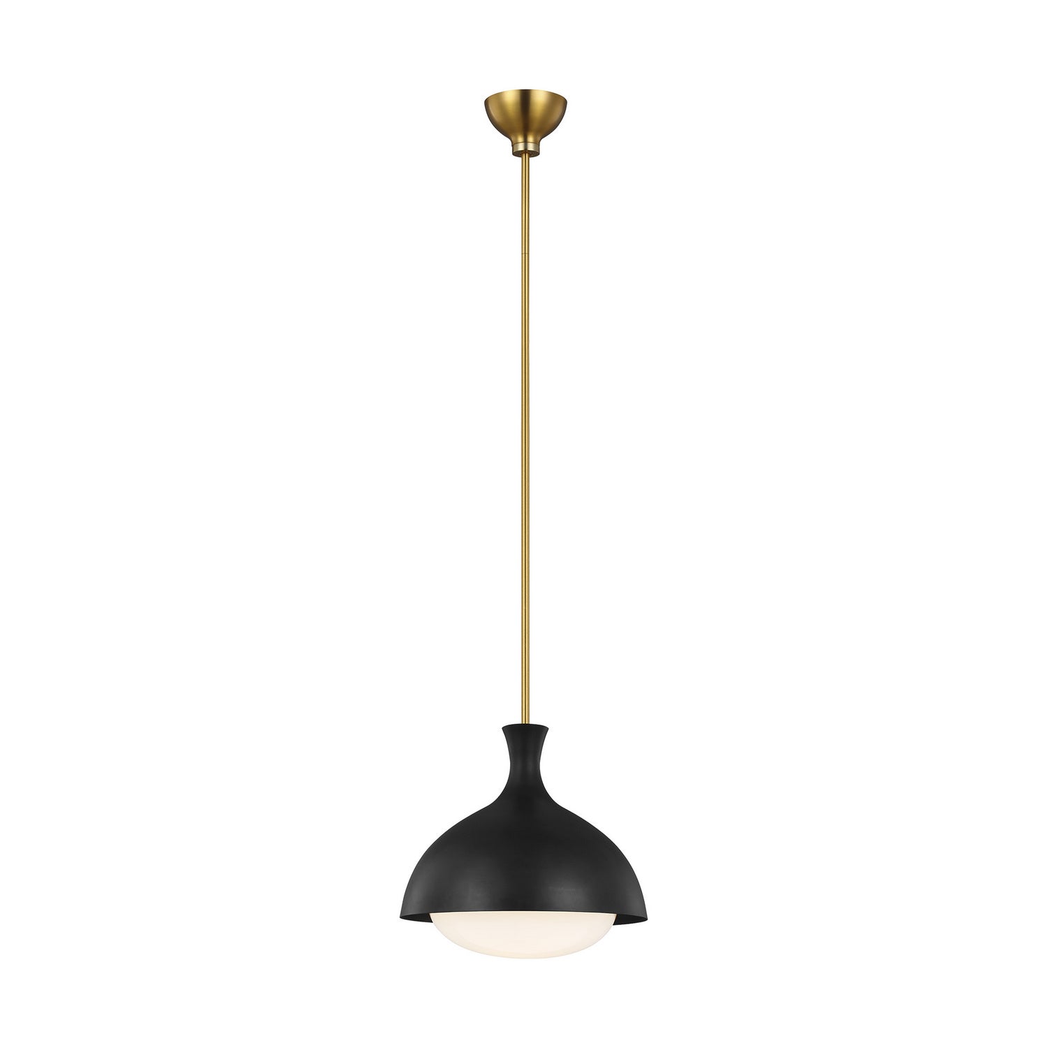 Visual Comfort Studio - AEP1021BBSMBK - One Light Pendant - Lucerne - Midnight Black and Burnished Brass