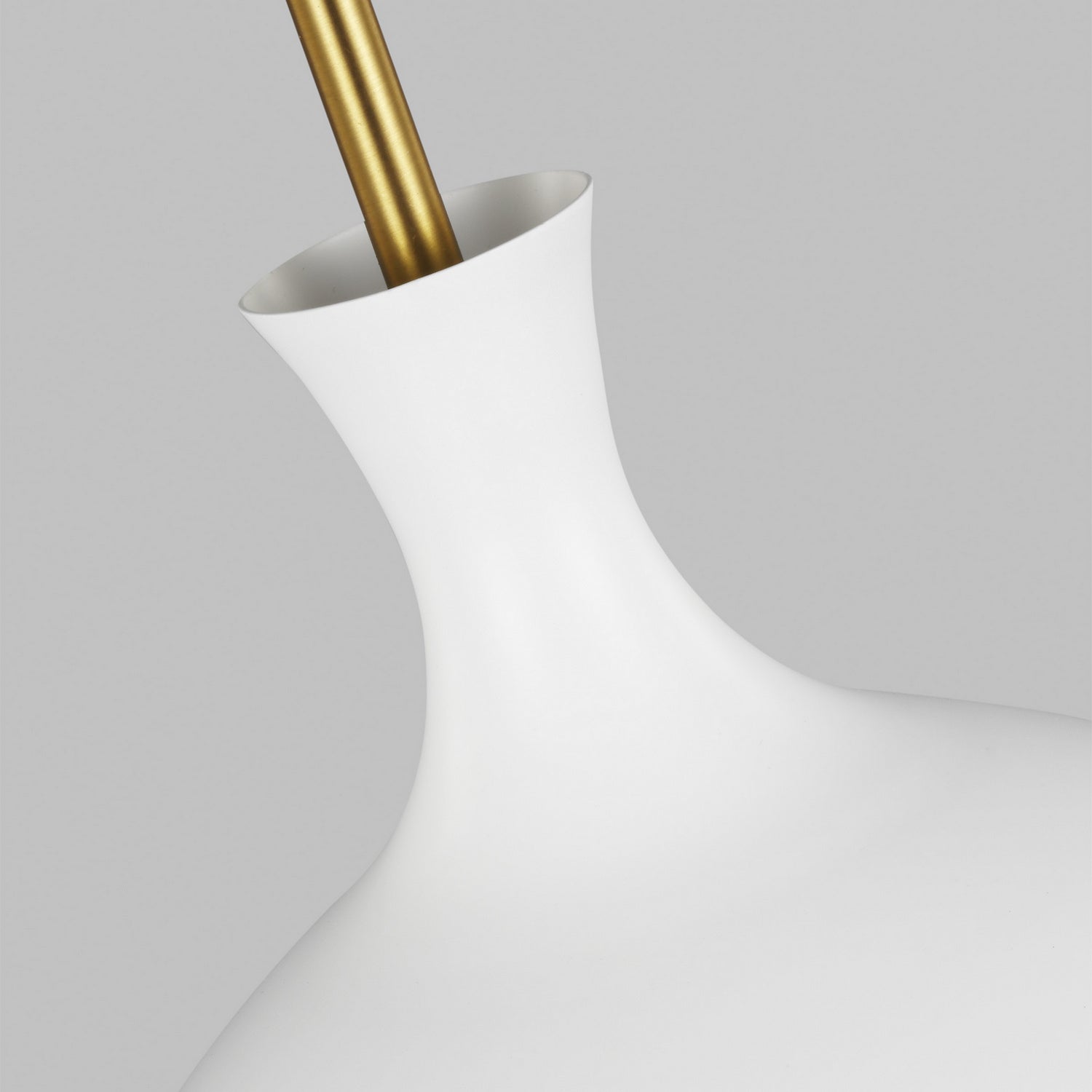 Visual Comfort Studio - AEP1021BBSMWT - One Light Pendant - Lucerne - Matte White and Burnished Brass