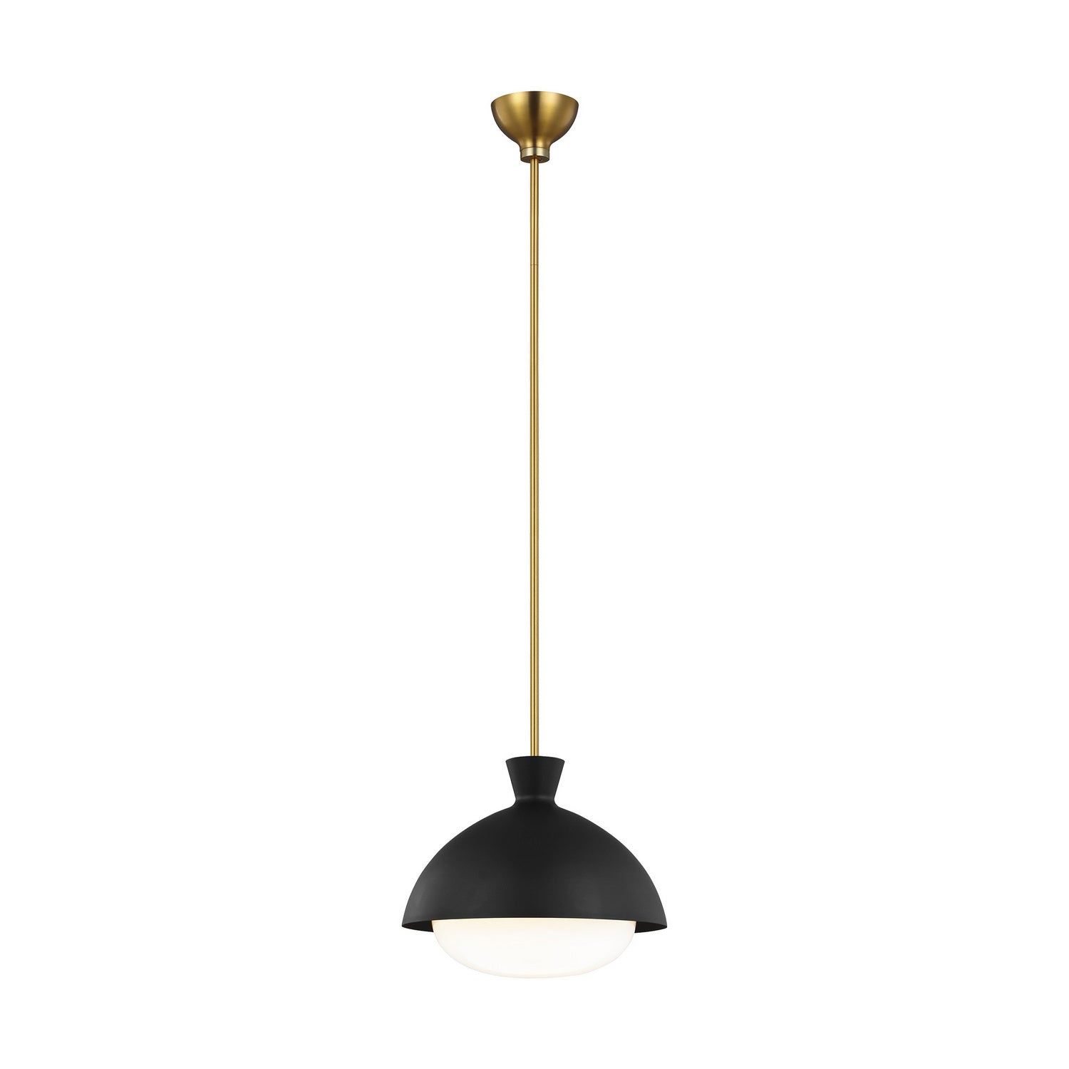 Visual Comfort Studio - AEP1031BBSMBK - One Light Pendant - Lucerne - Midnight Black and Burnished Brass