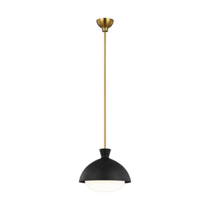 Visual Comfort Studio - AEP1031BBSMBK - One Light Pendant - Lucerne - Midnight Black and Burnished Brass