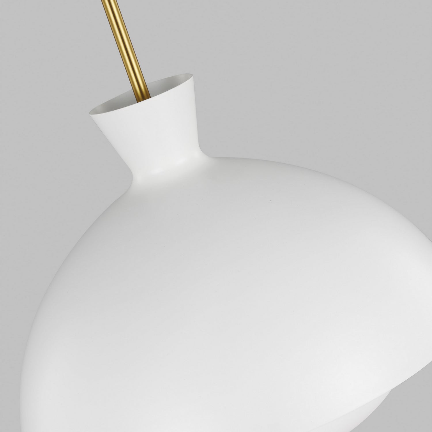 Visual Comfort Studio - AEP1031BBSMWT - One Light Pendant - Lucerne - Matte White and Burnished Brass