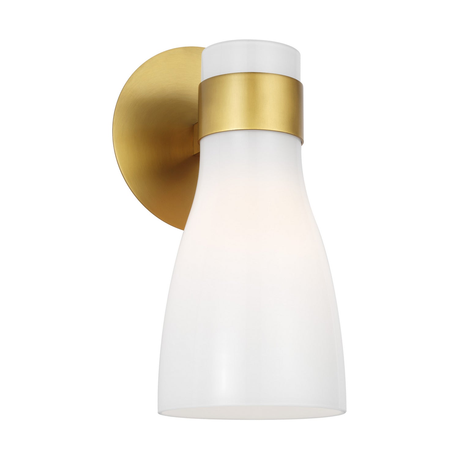 Visual Comfort Studio - AEV1001BBSMG - One Light Wall Sconce - Moritz - Burnished Brass with Milk White Glass