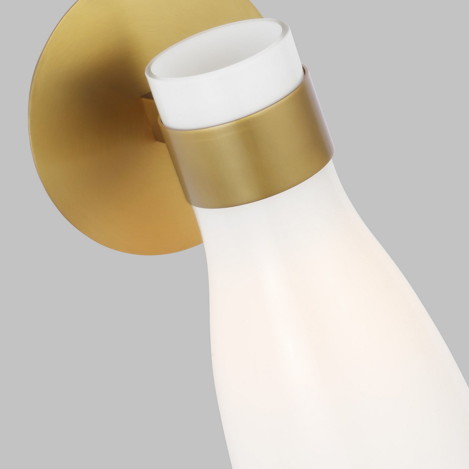 Visual Comfort Studio - AEV1001BBSMG - One Light Wall Sconce - Moritz - Burnished Brass with Milk White Glass