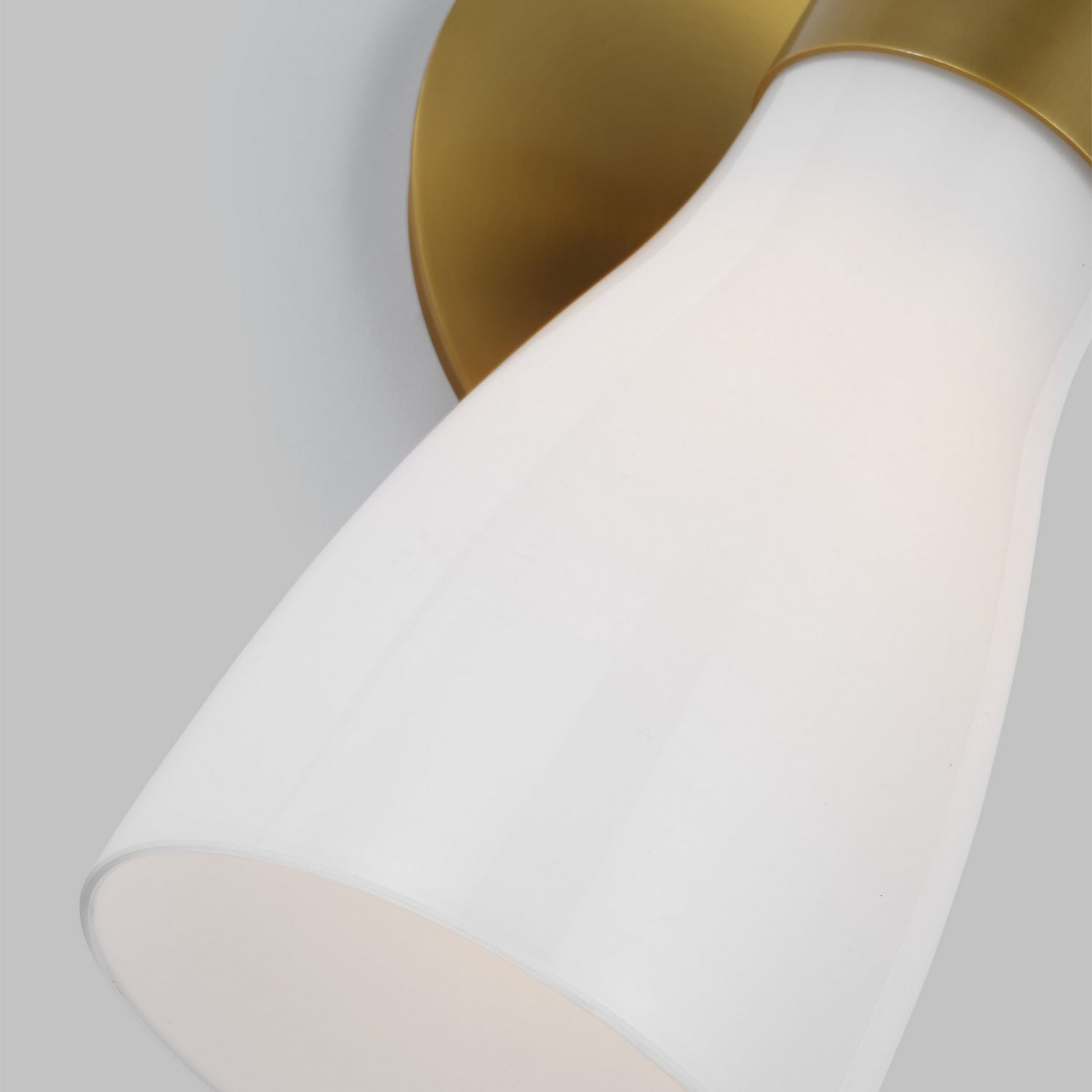 Visual Comfort Studio - AEV1001BBSMG - One Light Wall Sconce - Moritz - Burnished Brass with Milk White Glass