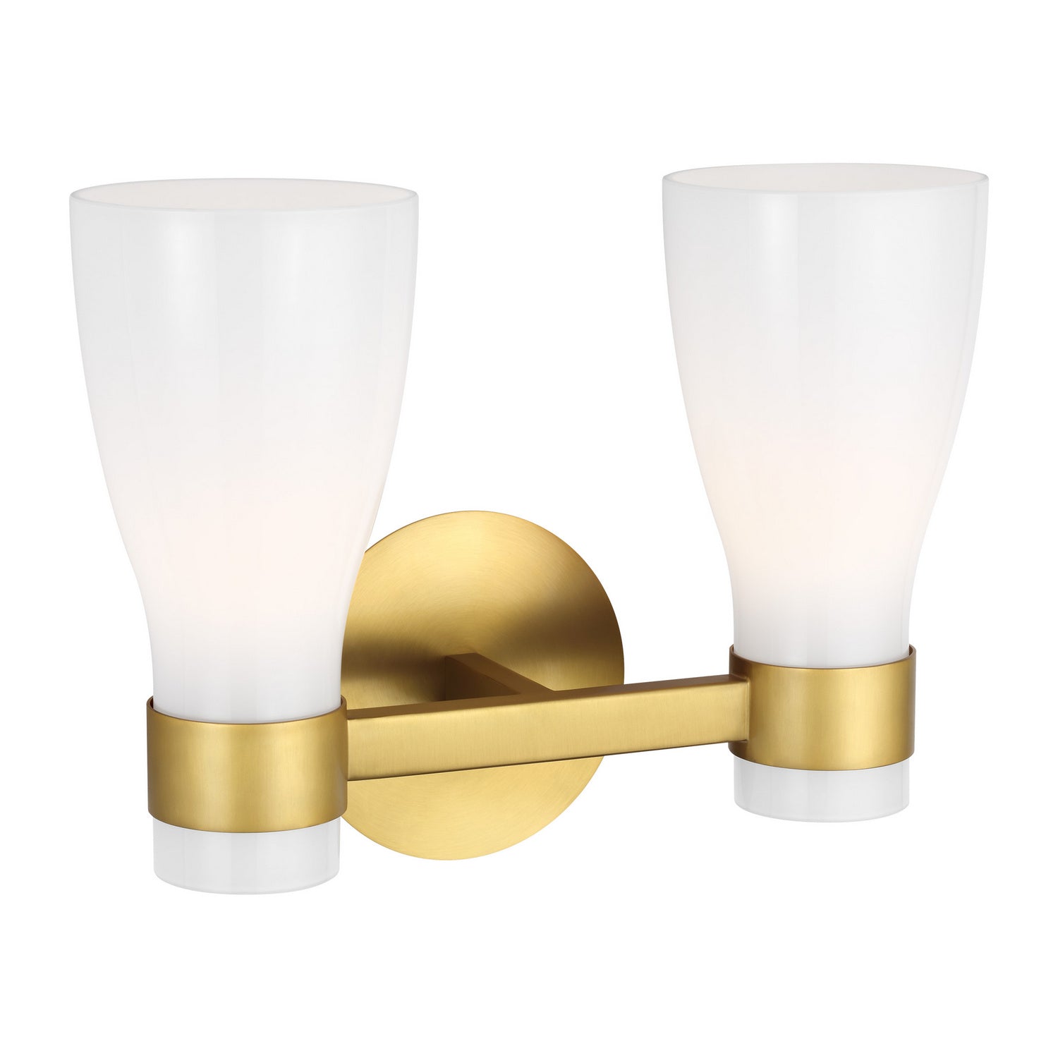 Visual Comfort Studio - AEV1002BBSMG - Two Light Vanity - Moritz - Burnished Brass with Milk White Glass