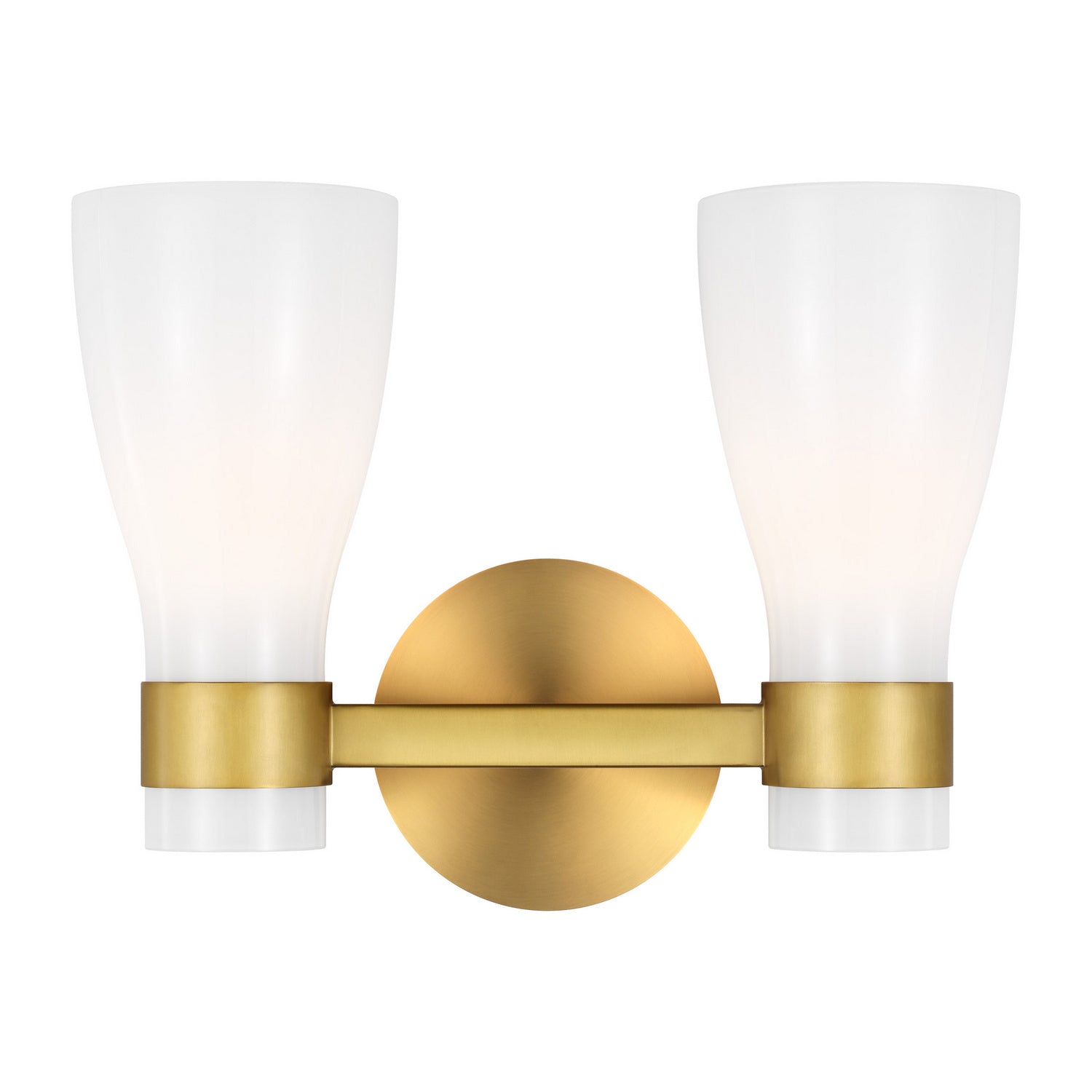 Visual Comfort Studio - AEV1002BBSMG - Two Light Vanity - Moritz - Burnished Brass with Milk White Glass