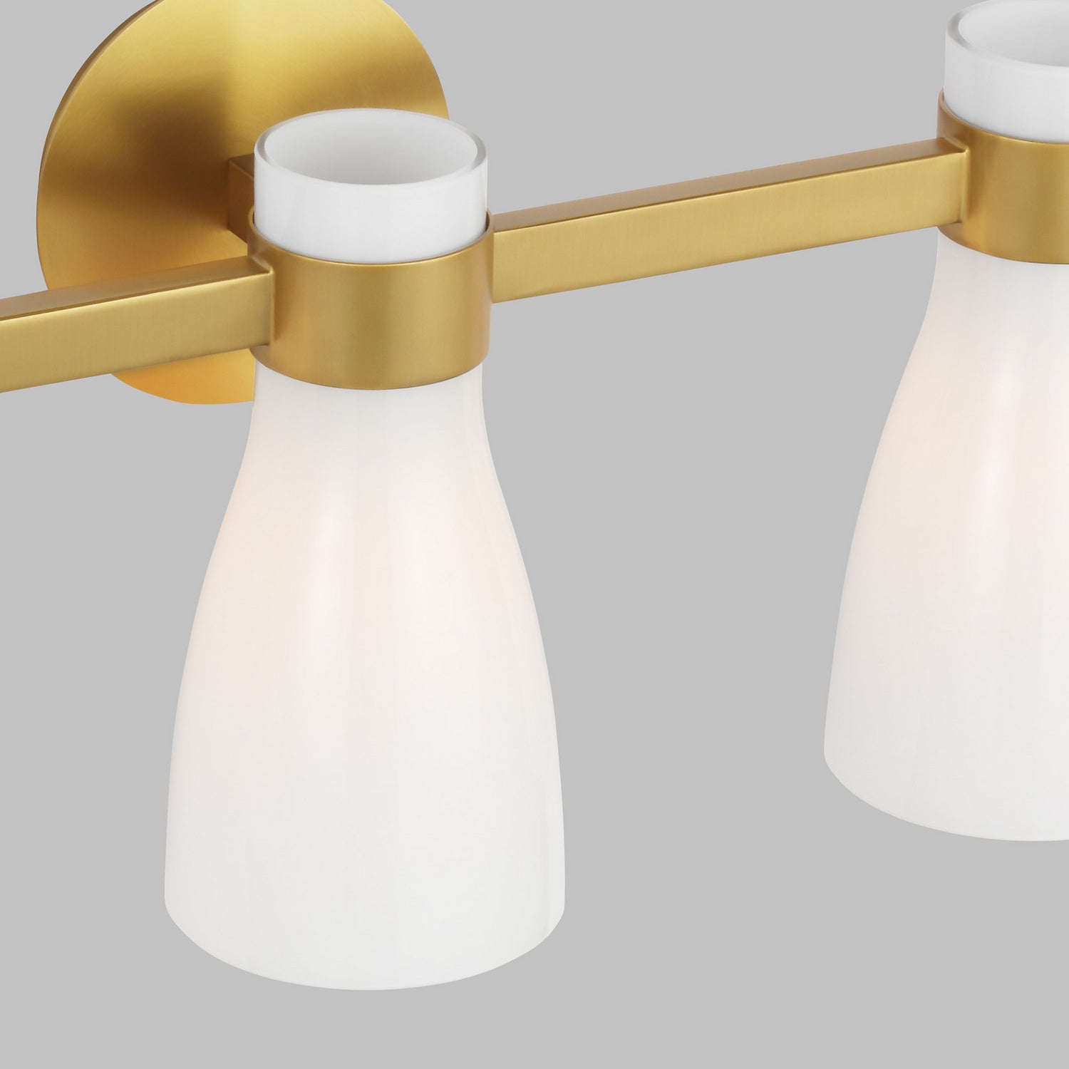 Visual Comfort Studio - AEV1003BBSMG - Three Light Vanity - Moritz - Burnished Brass with Milk White Glass