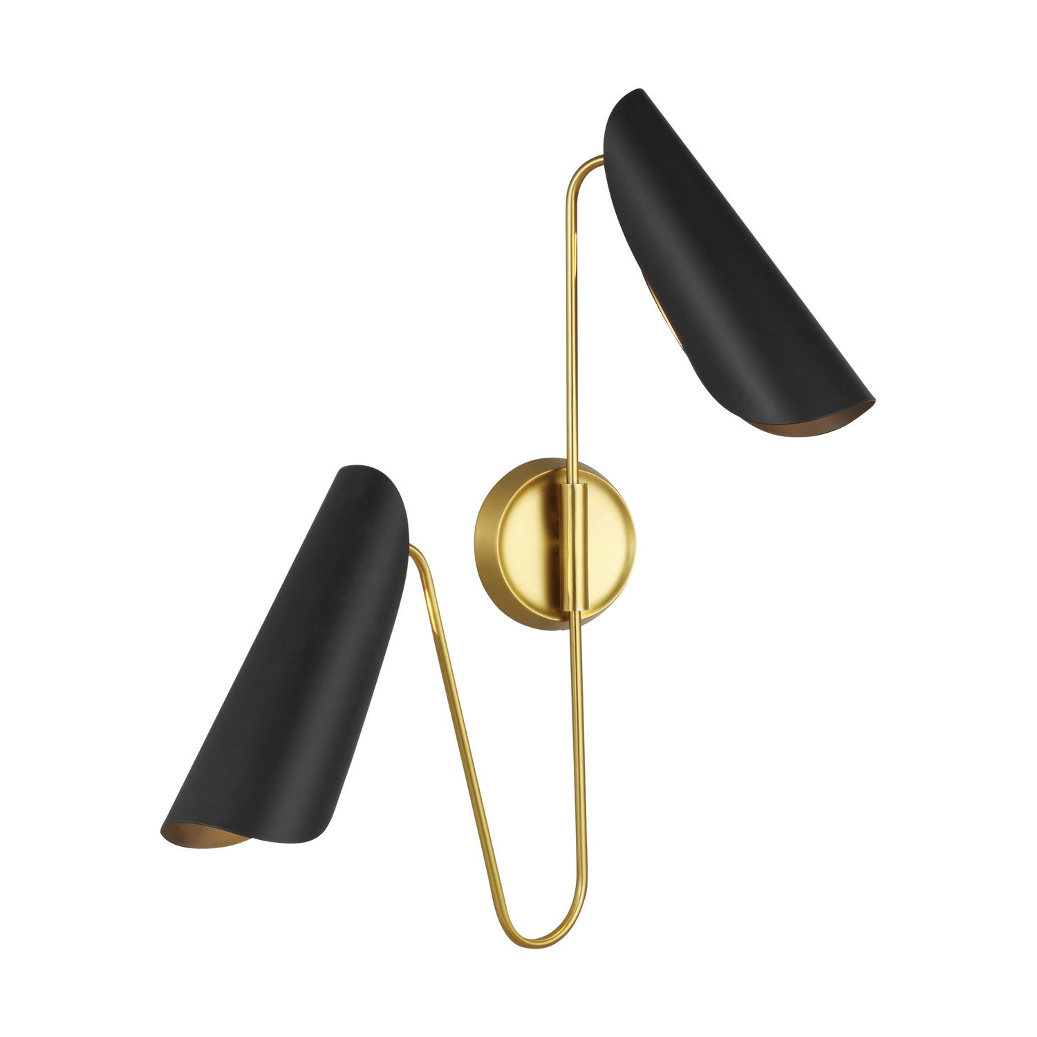 Visual Comfort Studio - AEW1002BBSMBK - Two Light Wall Sconce - Tresa - Midnight Black and Burnished Brass