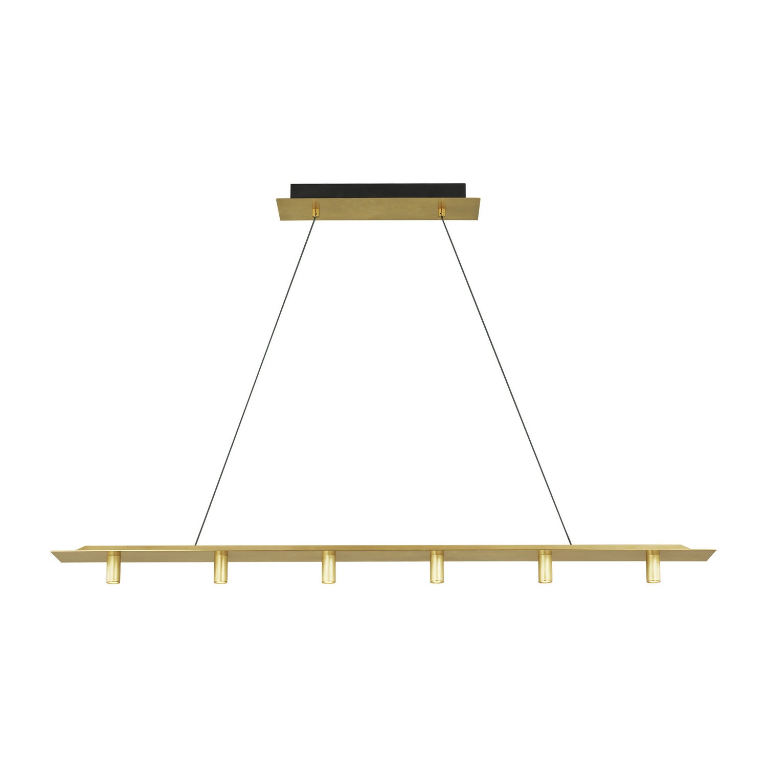 Visual Comfort Modern - 700LSPNT50NB-LED930 - LED Linear Suspension - Ponte - Natural Brass