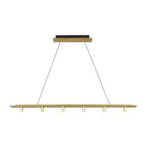 Visual Comfort Modern - 700LSPNT50NB-LED930-277 - LED Linear Suspension - Ponte - Natural Brass
