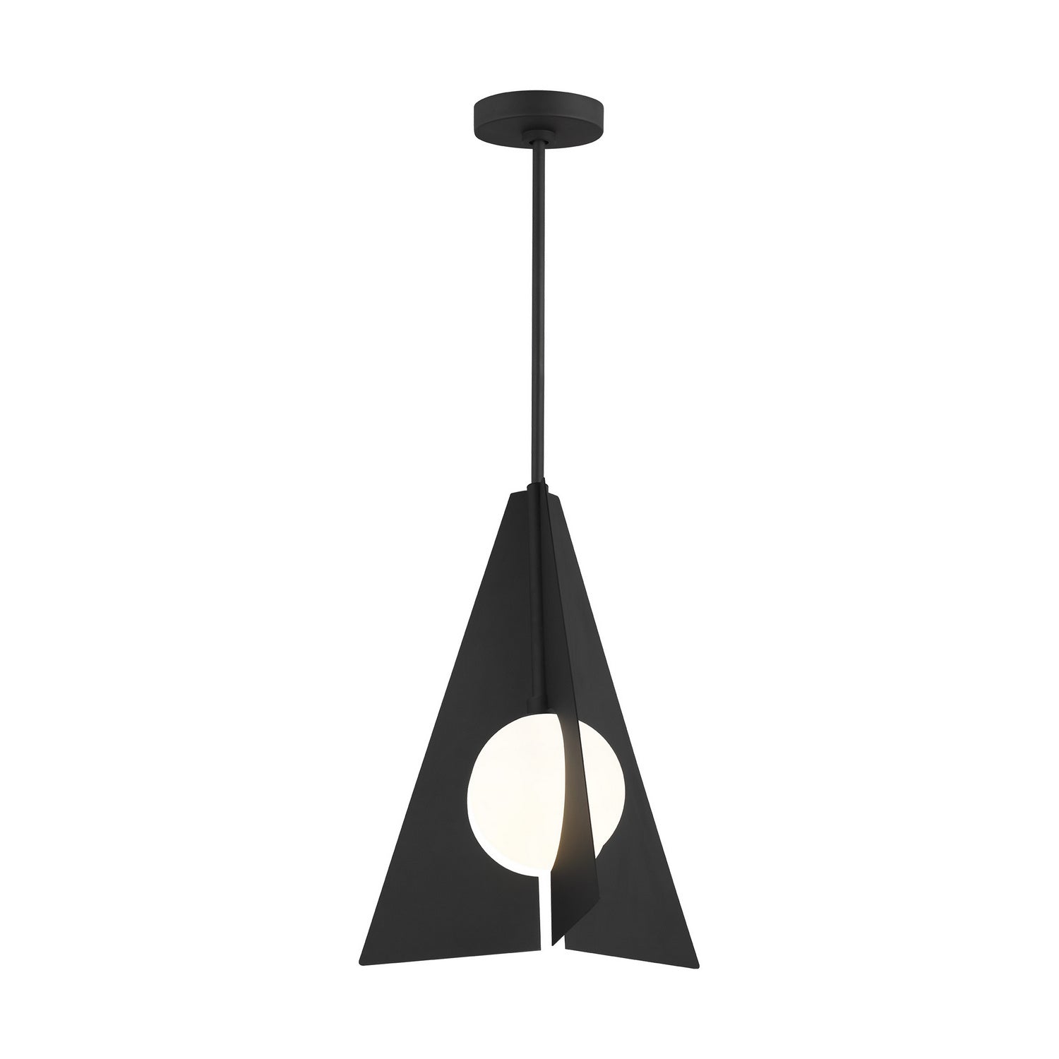 Visual Comfort Modern - 700TDOBLPGB - Pendant - Orbel Pyramid - Nightshade Black