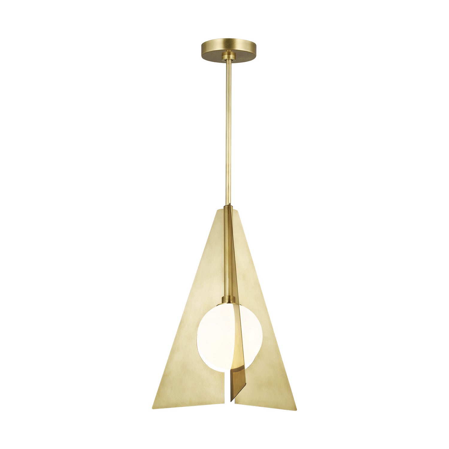 Visual Comfort Modern - 700TDOBLPGNB - Pendant - Orbel Pyramid - Natural Brass