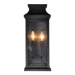 CWI Lighting - 0418W7L-2 - Two Light Outdoor Wall Lantern - Milford - Black