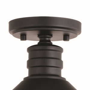 Vaxcel - C0257 - One Light Semi-Flush Mount - Akron - Oil Rubbed Bronze and Matte White