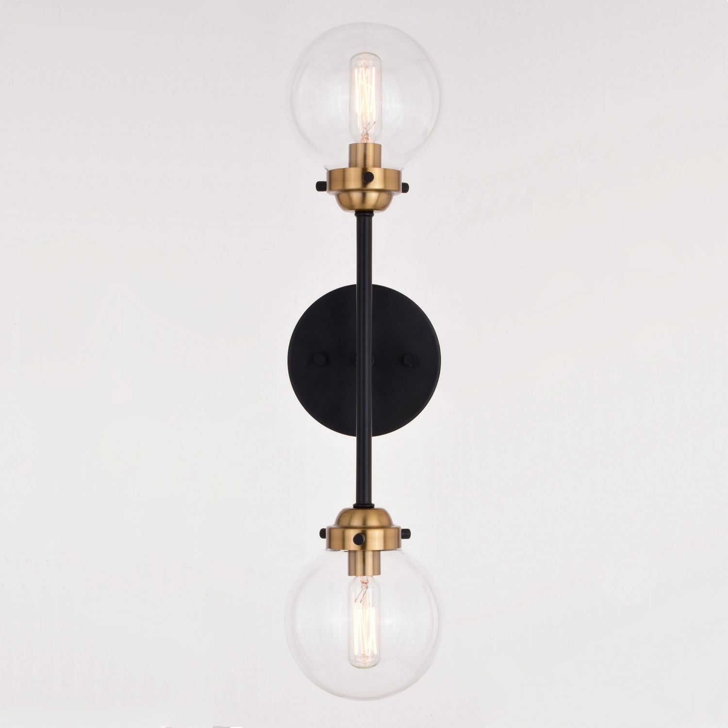 Vaxcel - W0396 - Two Light Wall Sconce - Orbit - Muted Brass and Oil Rubbed Bronze