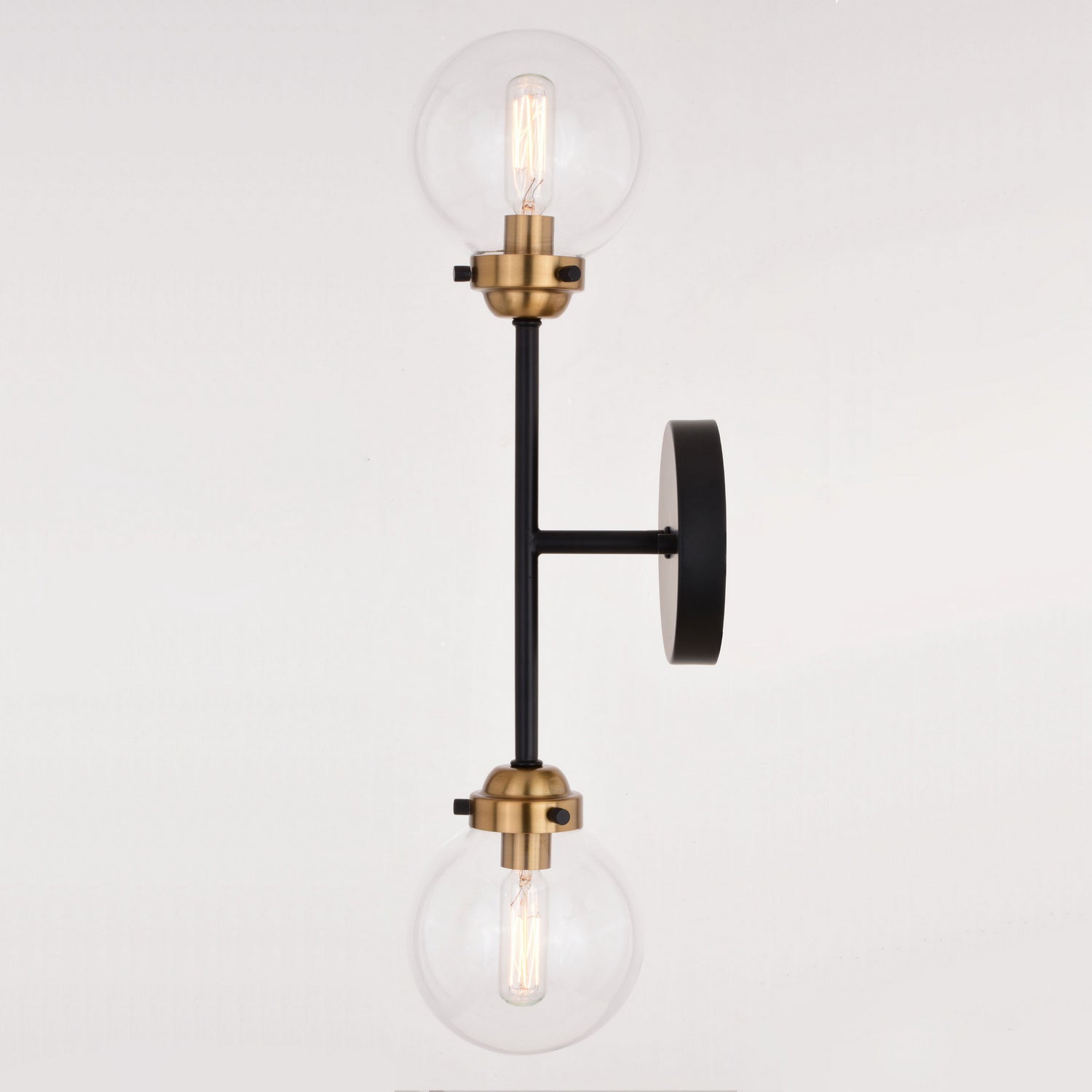 Vaxcel - W0396 - Two Light Wall Sconce - Orbit - Muted Brass and Oil Rubbed Bronze