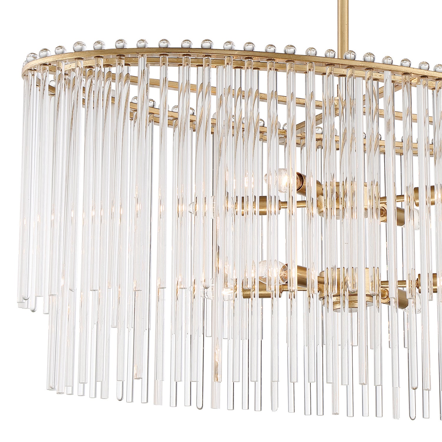 Crystorama - 398-GA - Eight Light Chandelier - Bleecker - Antique Gold