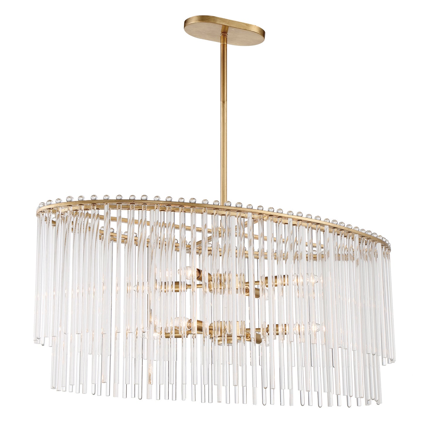 Crystorama - 398-GA - Eight Light Chandelier - Bleecker - Antique Gold