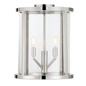 Crystorama - DEV-B8004-PN_CEILING - Four Light Semi Flush Mount - Devon - Polished Nickel