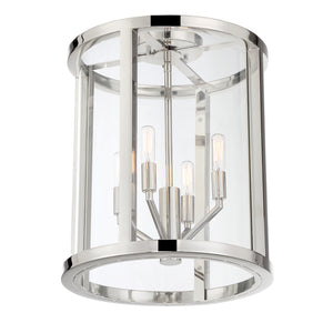 Crystorama - DEV-B8004-PN_CEILING - Four Light Semi Flush Mount - Devon - Polished Nickel