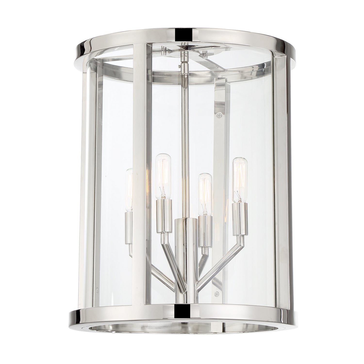 Crystorama - DEV-B8004-PN_CEILING - Four Light Semi Flush Mount - Devon - Polished Nickel