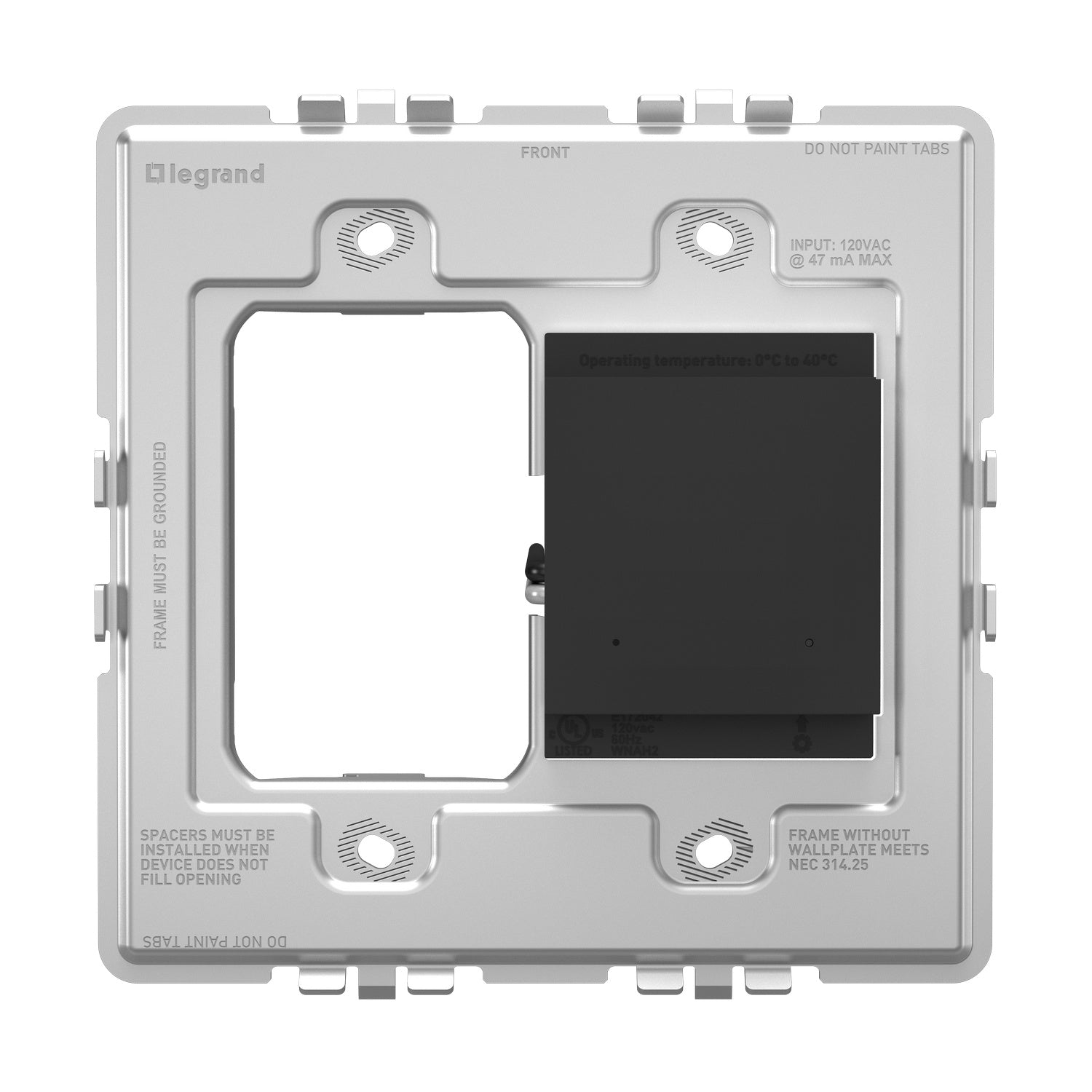 Legrand - WNAH2G1 - Smart Surface-Mount Gateway with Netatmo - adorne - Graphite