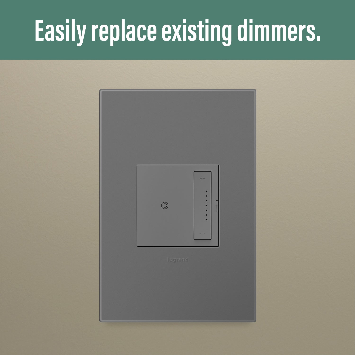 Legrand - WNAL50M1 - Smart Tru-Universal Dimmer with Netatmo - adorne - Magnesium