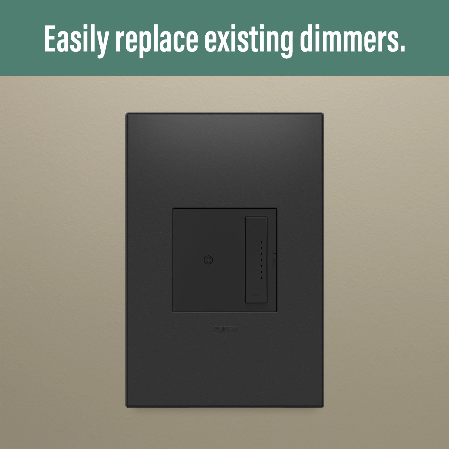 Legrand - WNAL50G1 - Smart Tru-Universal Dimmer with Netatmo - adorne - Graphite