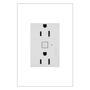 Legrand - WNAR153W1 - 15A Smart Outlet with Netatmo Plus-Size - adorne - White