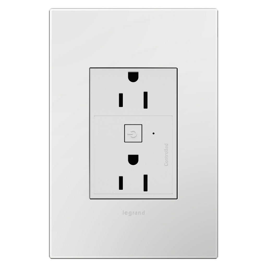 Legrand - WNAR153W1 - 15A Smart Outlet with Netatmo Plus-Size - adorne - White