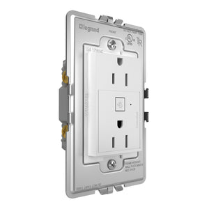 Legrand - WNAR153W1 - 15A Smart Outlet with Netatmo Plus-Size - adorne - White