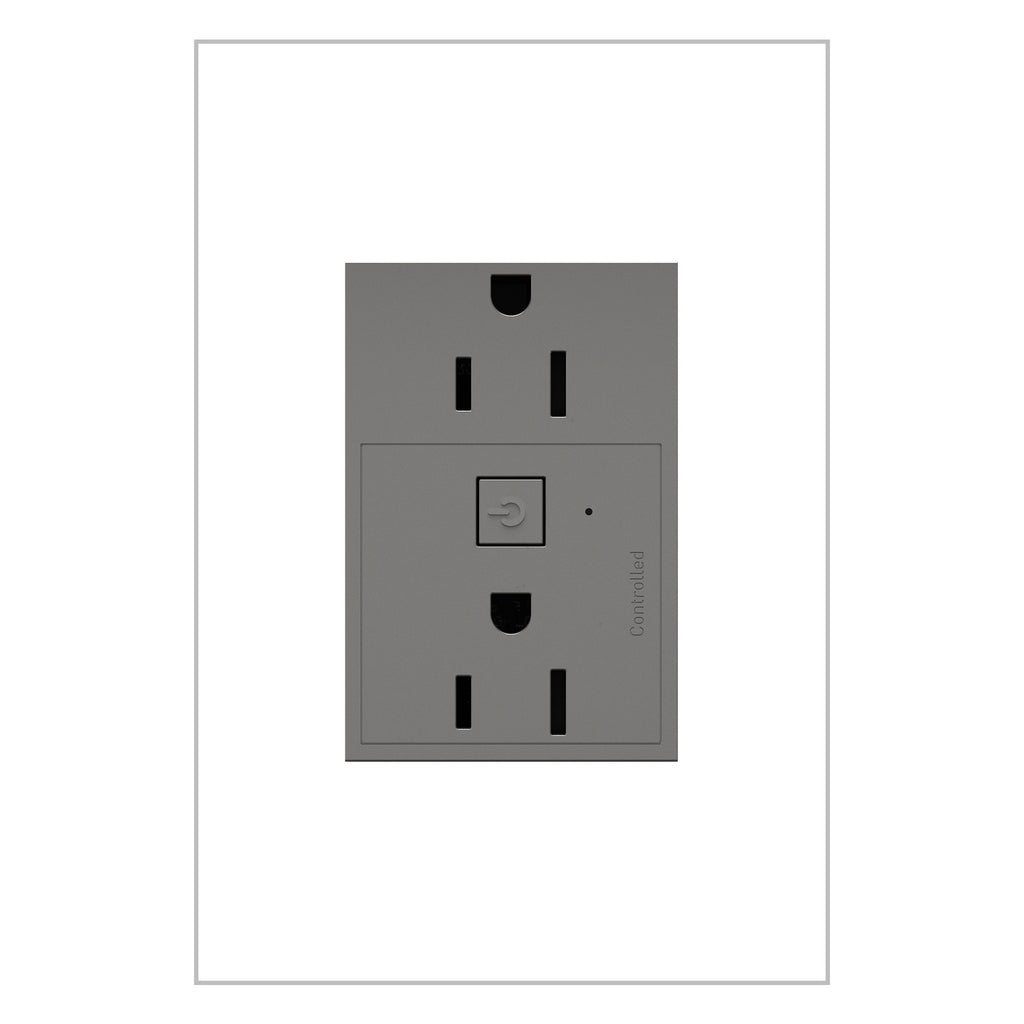 Legrand - WNAR153M1 - 15A Smart Outlet with Netatmo Plus-Size - adorne - Magnesium