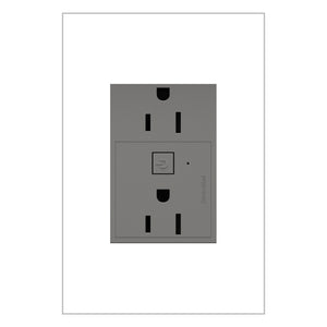 Legrand - WNAR153M1 - 15A Smart Outlet with Netatmo Plus-Size - adorne - Magnesium