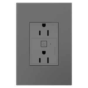 Legrand - WNAR153M1 - Plus-Sized 15A Outlet - Adorne - Magnesium