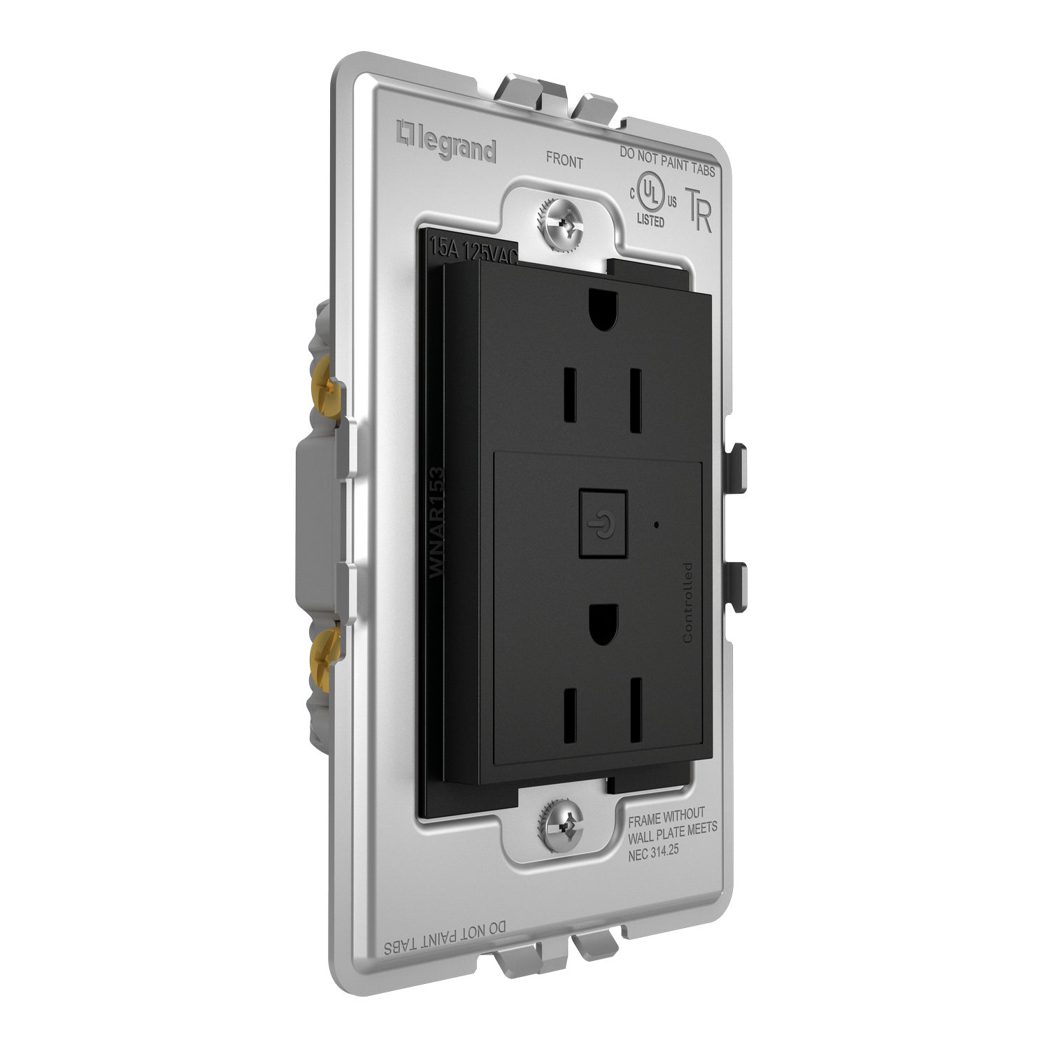 Legrand - WNAR153G1 - 15A Smart Outlet with Netatmo Plus-Size - adorne - Graphite