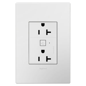 Legrand - WNAR203W1 - 20A Smart Outlet with Netatmo, Plus-Size - adorne - White