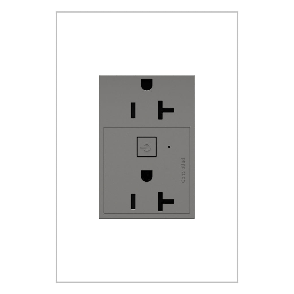 Legrand - WNAR203M1 - 20A Smart Outlet with Netatmo, Plus-Size - adorne - Magnesium