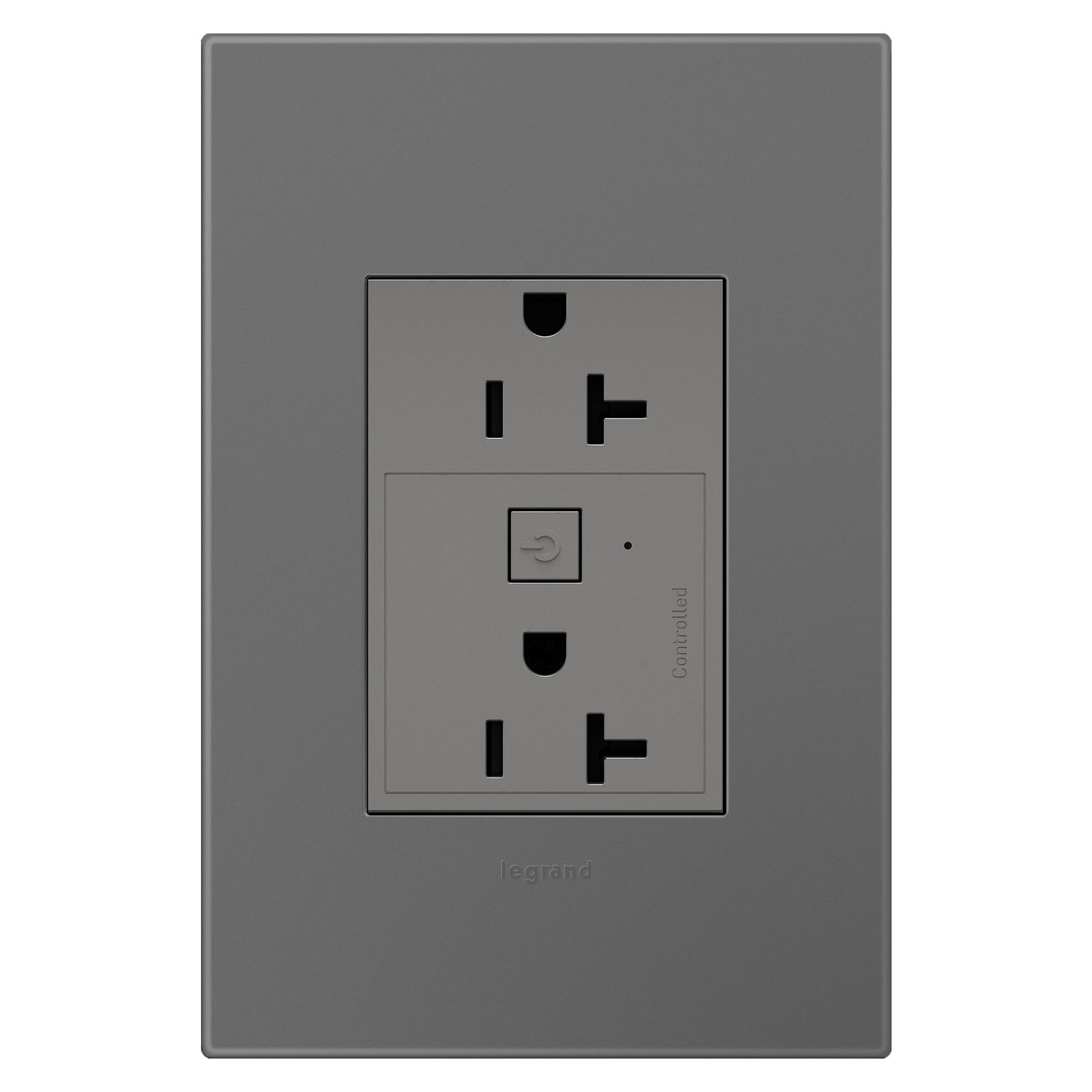 Legrand - WNAR203M1 - Plus-Sized 20A Outlet - Adorne - Magnesium