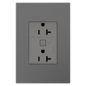 Legrand - WNAR203M1 - Plus-Sized 20A Outlet - Adorne - Magnesium