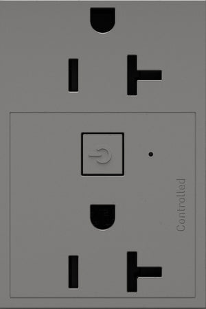 Legrand - WNAR203M1 - 20A Smart Outlet with Netatmo, Plus-Size - adorne - Magnesium