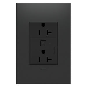 Legrand - WNAR203G1 - Plus-Sized 20A Outlet - Adorne - Graphite