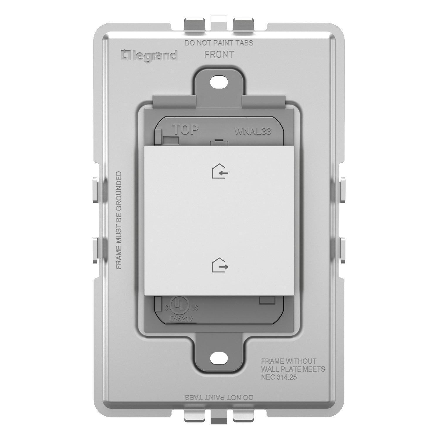 Legrand - WNAL33W1 - Wireless Home/Away Smart Switch with Netatmo - adorne - White