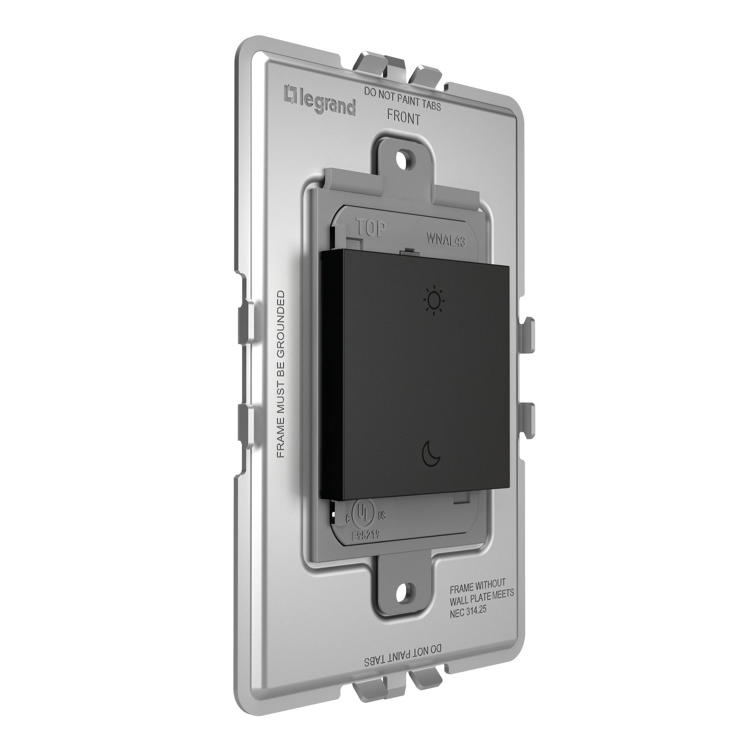 Legrand - WNAL43G1 - Wireless Wake/Sleep Smart Switch with Netatmo - adorne - Graphite