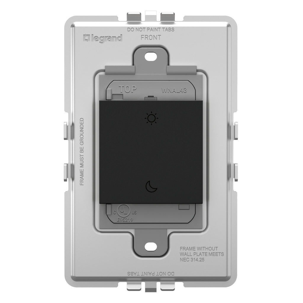Legrand - WNAL43G1 - Wireless Wake/Sleep Smart Switch with Netatmo - adorne - Graphite