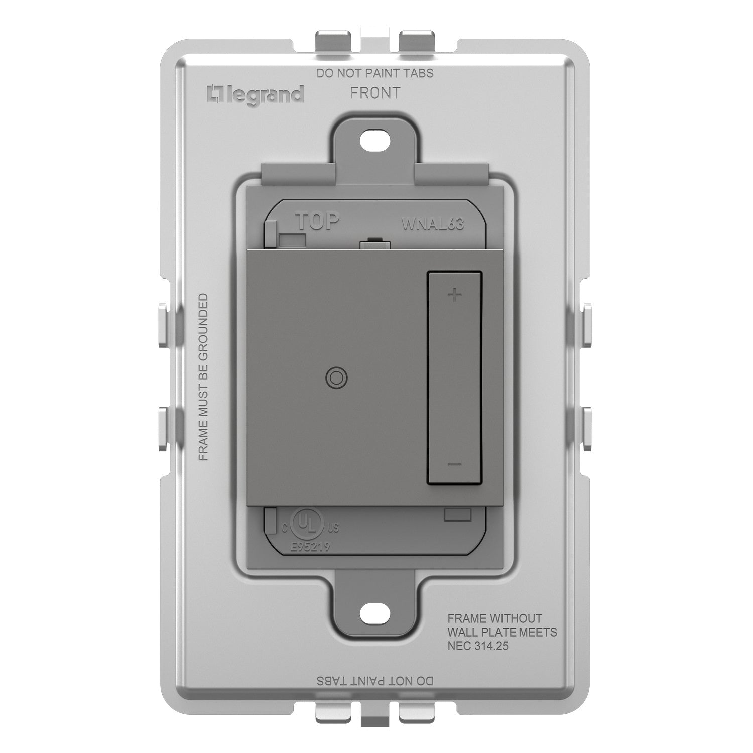 Legrand - WNAL63M1 - Wireless Tru-Universal Dimmer - Adorne - Magnesium