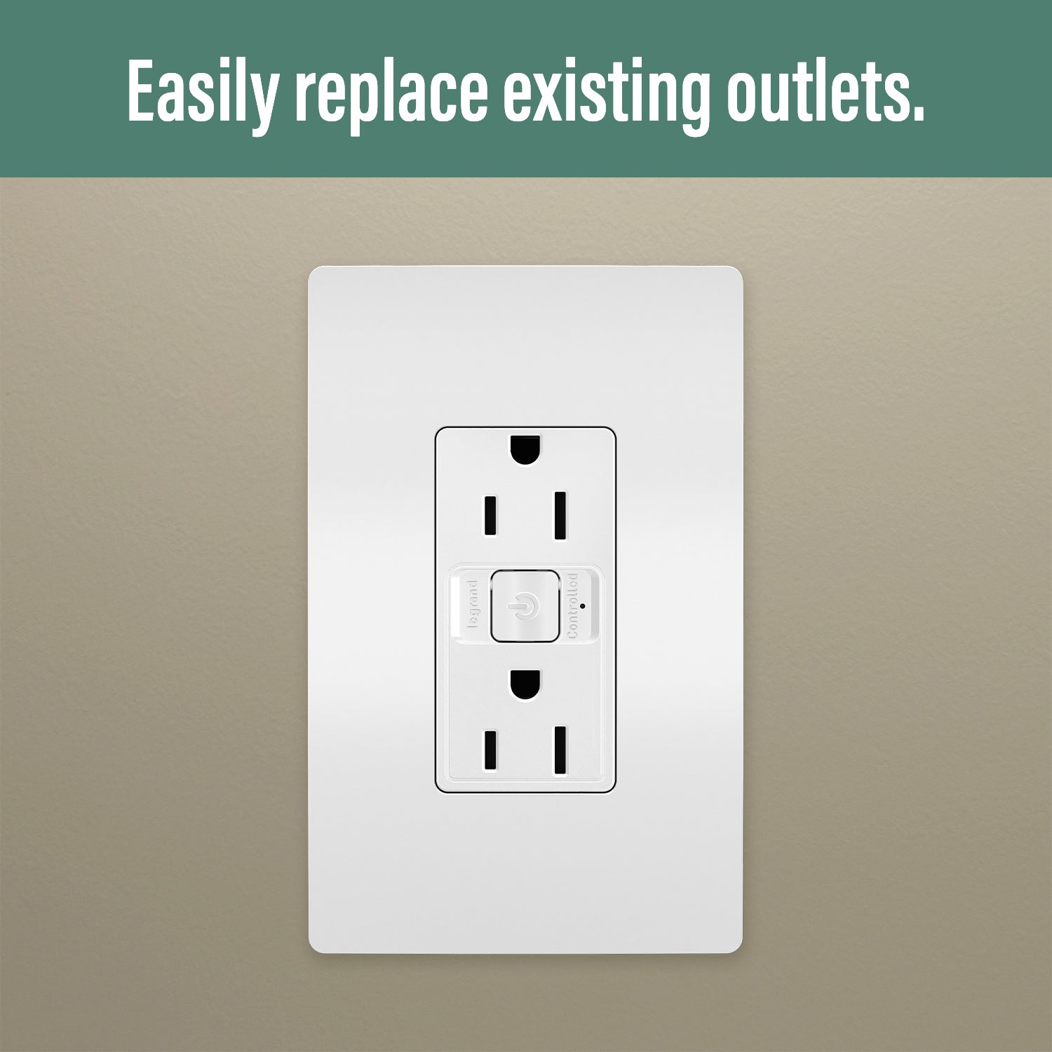 Legrand - WNRR15WH - Smart 15A Outlet with Netatmo - radiant - White