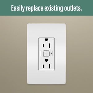 Legrand - WNRR15WH - Smart 15A Outlet with Netatmo - radiant - White