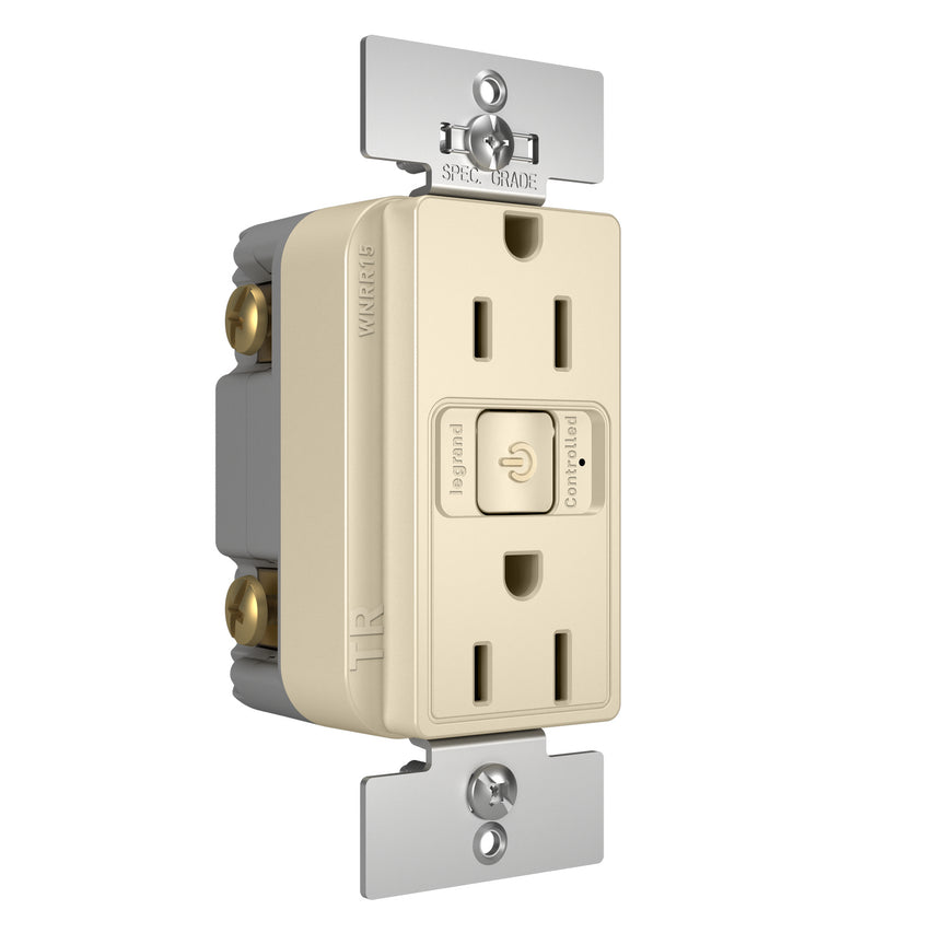 Legrand - WNRR15LA - Smart 15A Outlet with Netatmo - radiant - Light Almond